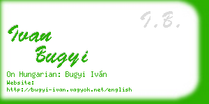 ivan bugyi business card