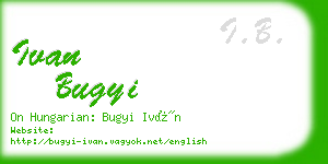 ivan bugyi business card